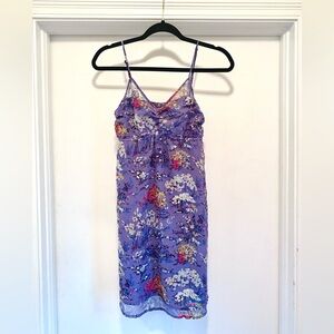 Vtg Y2K American Eagle Sundress Size 4 babydoll Mini Dress Floral Fairy Dainty